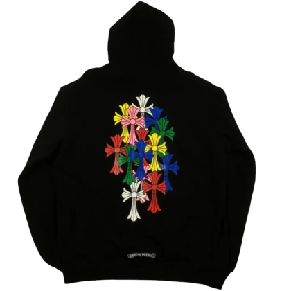 Chrome Hearts Script Multicolor Cross Cemetery Zip Up Hoodie