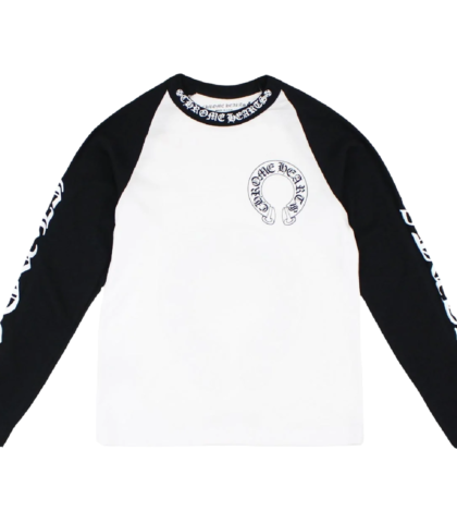 Chrome Hearts Neck Letters Horseshoe Long Sleeve T-Shirt